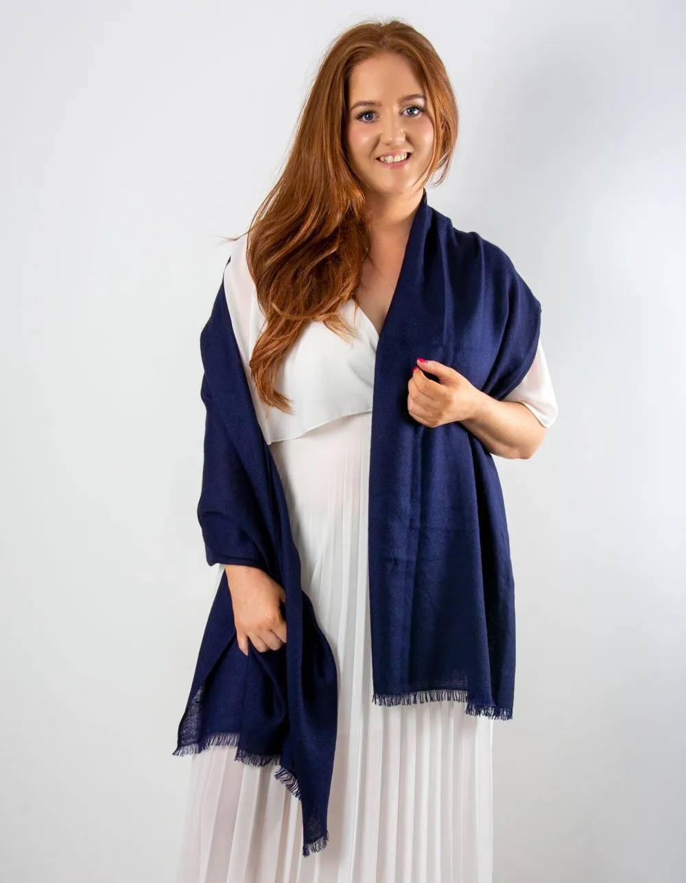 Navy Cashmere Pashmina