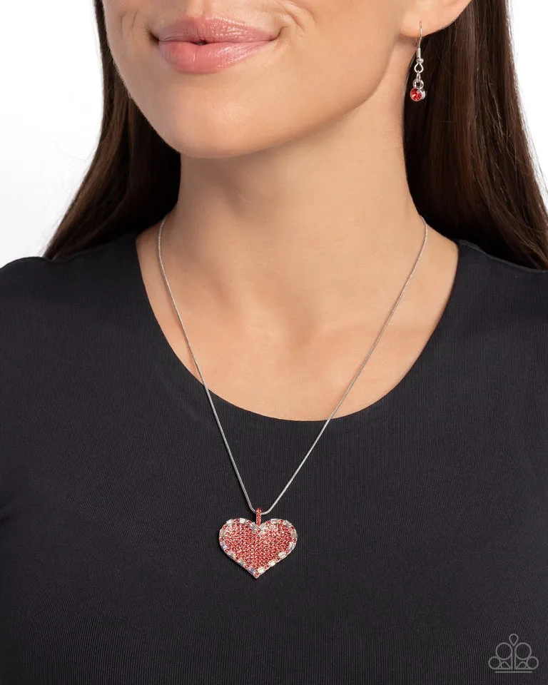 Paparazzi Necklace ~ Affectionate Advance - Red