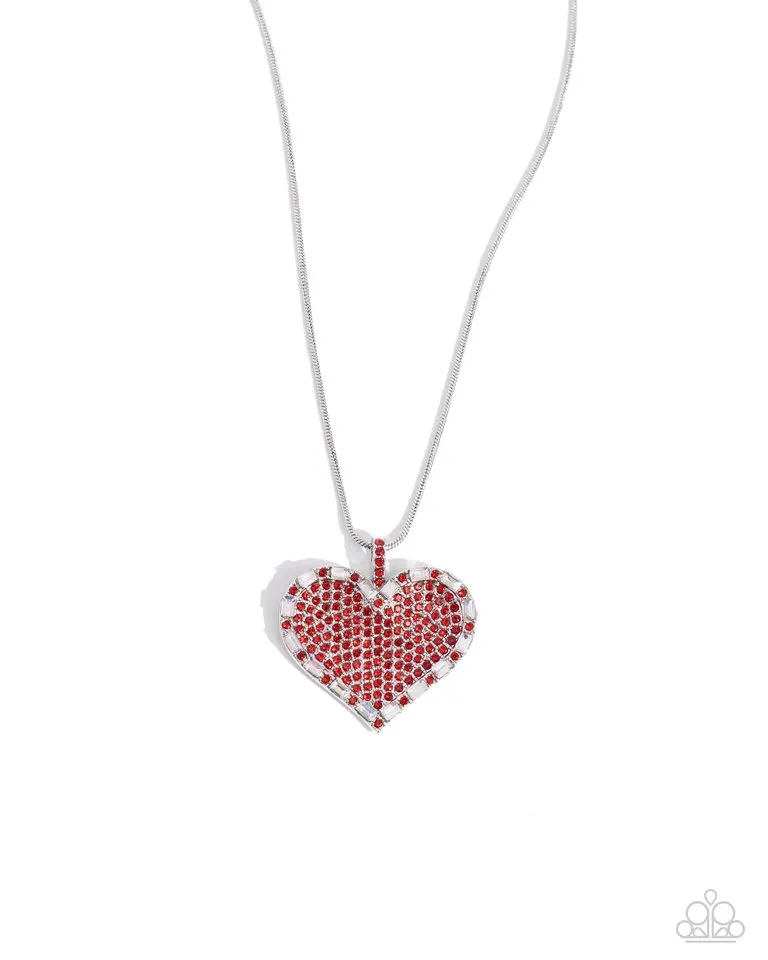 Paparazzi Necklace ~ Affectionate Advance - Red