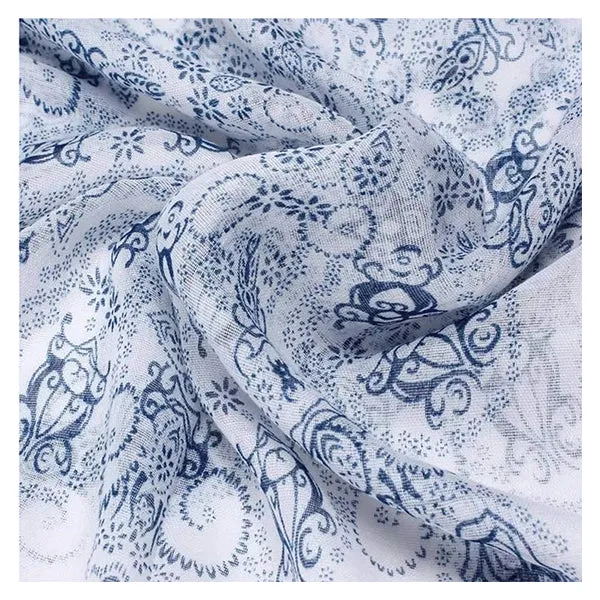 Porcelain Style Blue Women’s Scarf