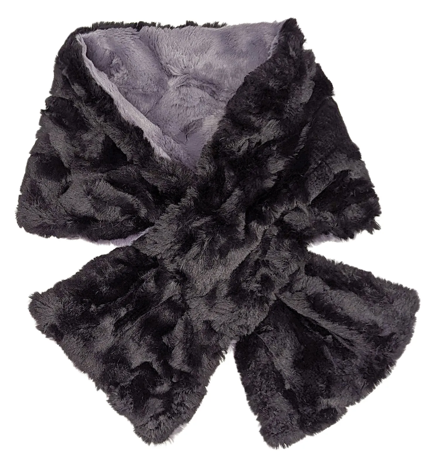 Pull-Thru Scarf - Cuddly Faux Furs in Two Tone Combos