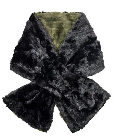 Pull-Thru Scarf - Cuddly Faux Furs in Two Tone Combos