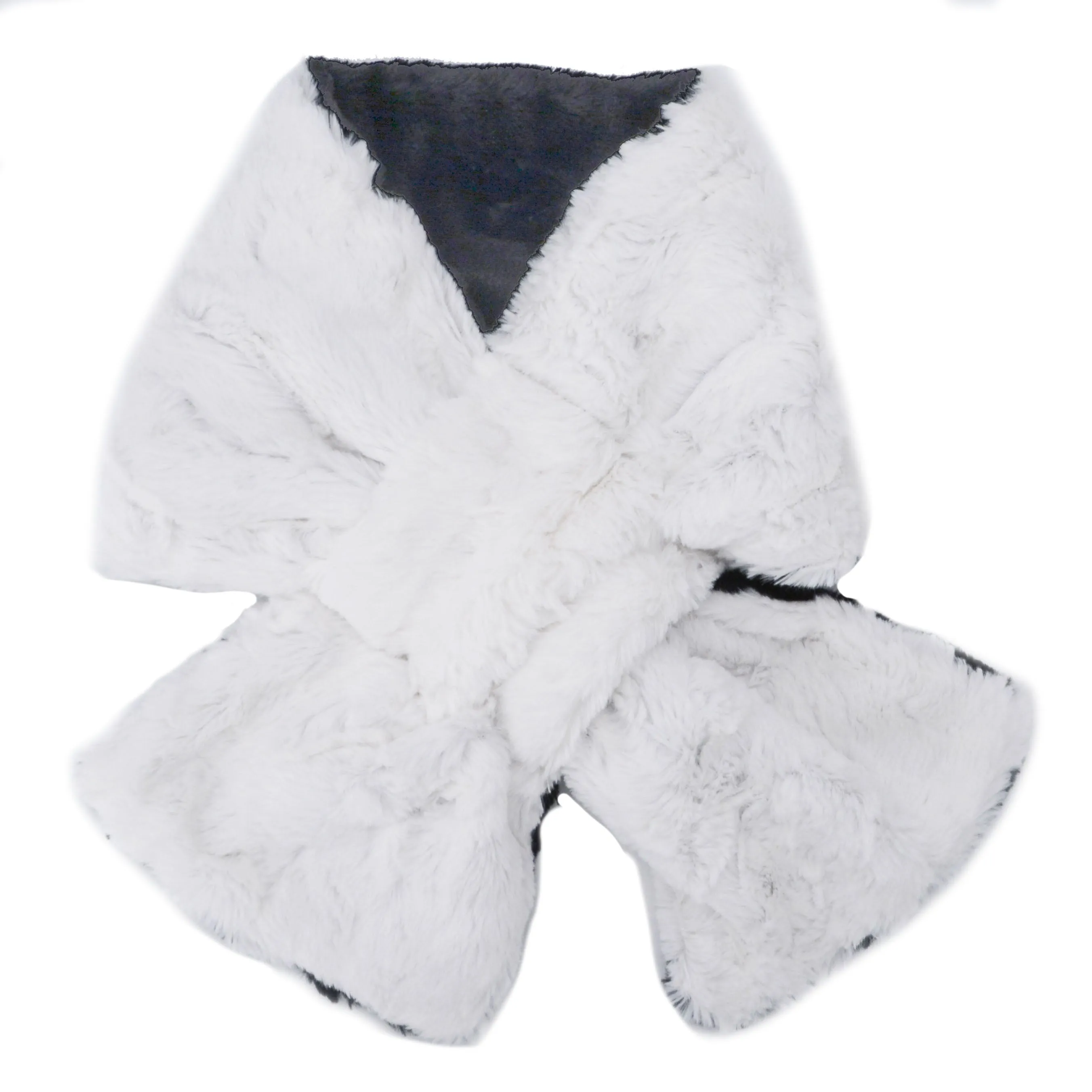 Pull-Thru Scarf - Cuddly Faux Furs in Two Tone Combos