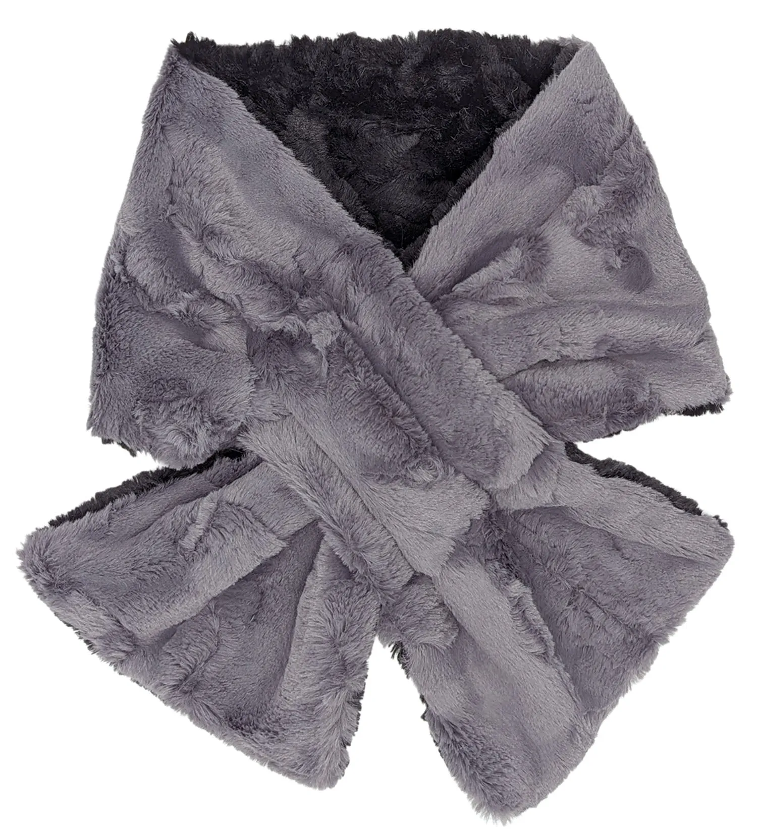 Pull-Thru Scarf - Cuddly Faux Furs in Two Tone Combos