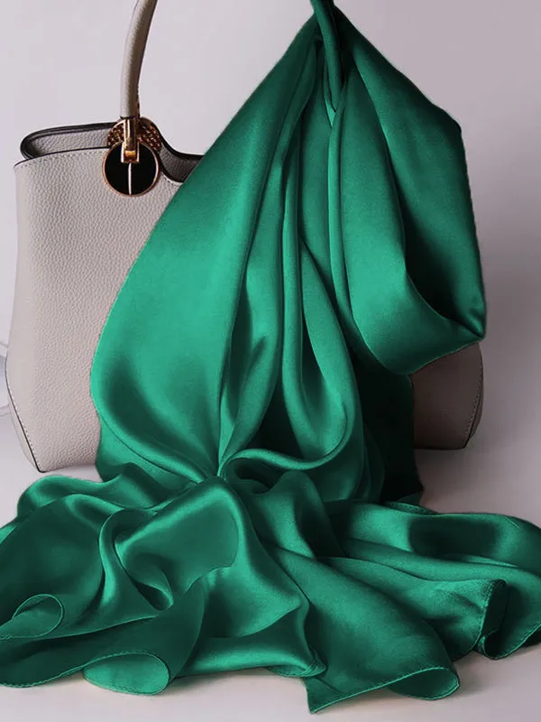 Pure Silk Solid Color Long Scarf/Shawl 170x53cm/67