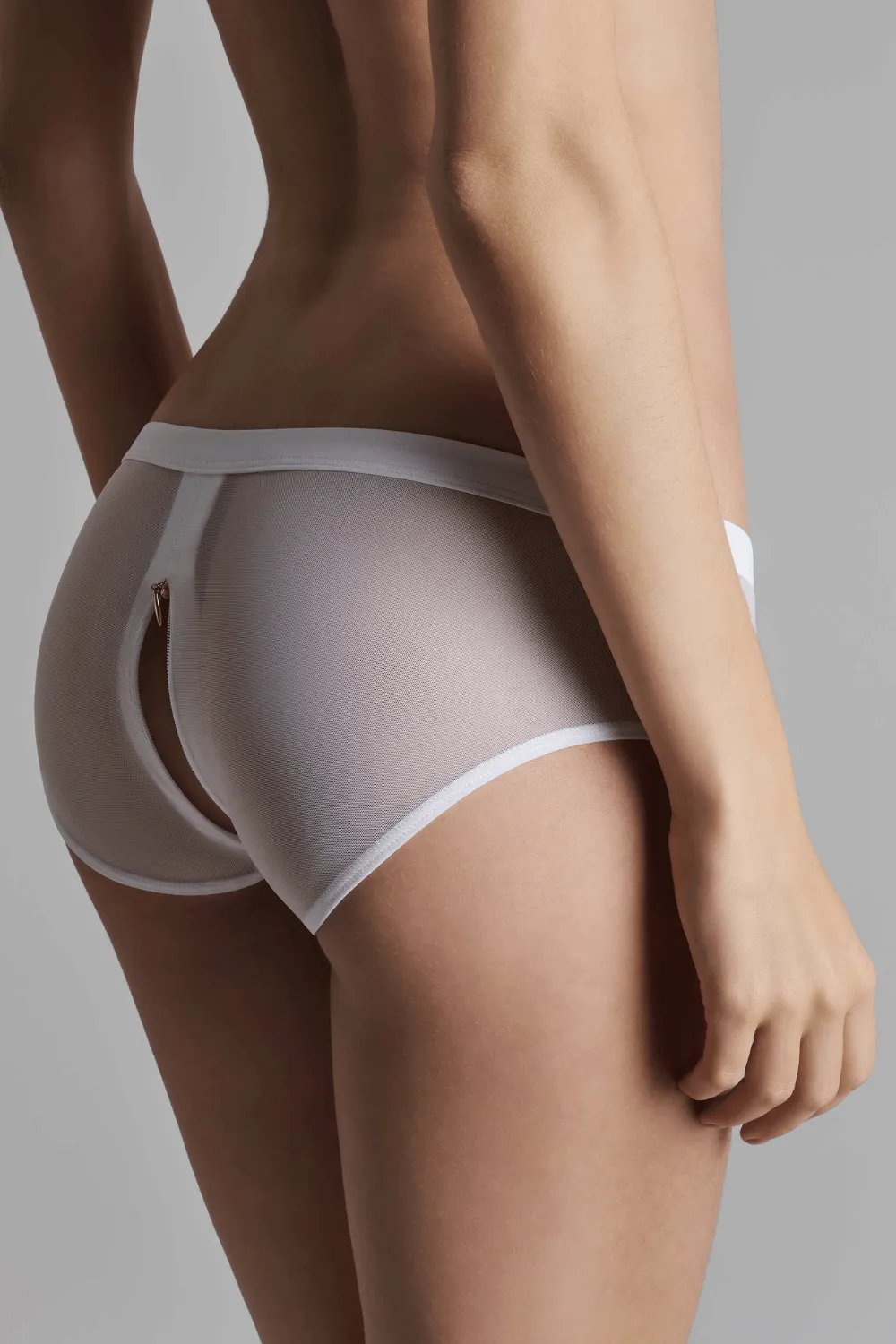 Pure Tentation Shorty With Zip White