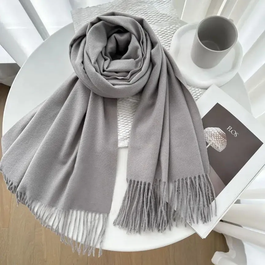 Pure Woolen Shawl Scarves - Ash