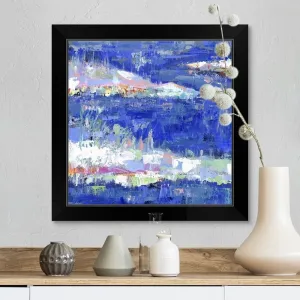 "Blue Series Calm" Black Framed Print