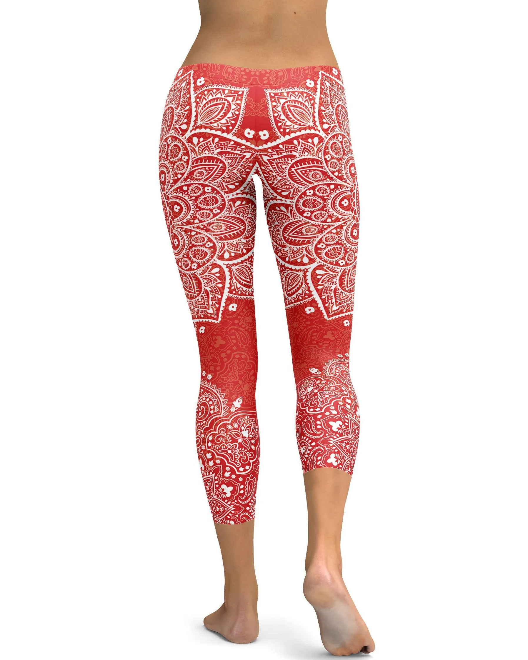 Red Mandala Capris