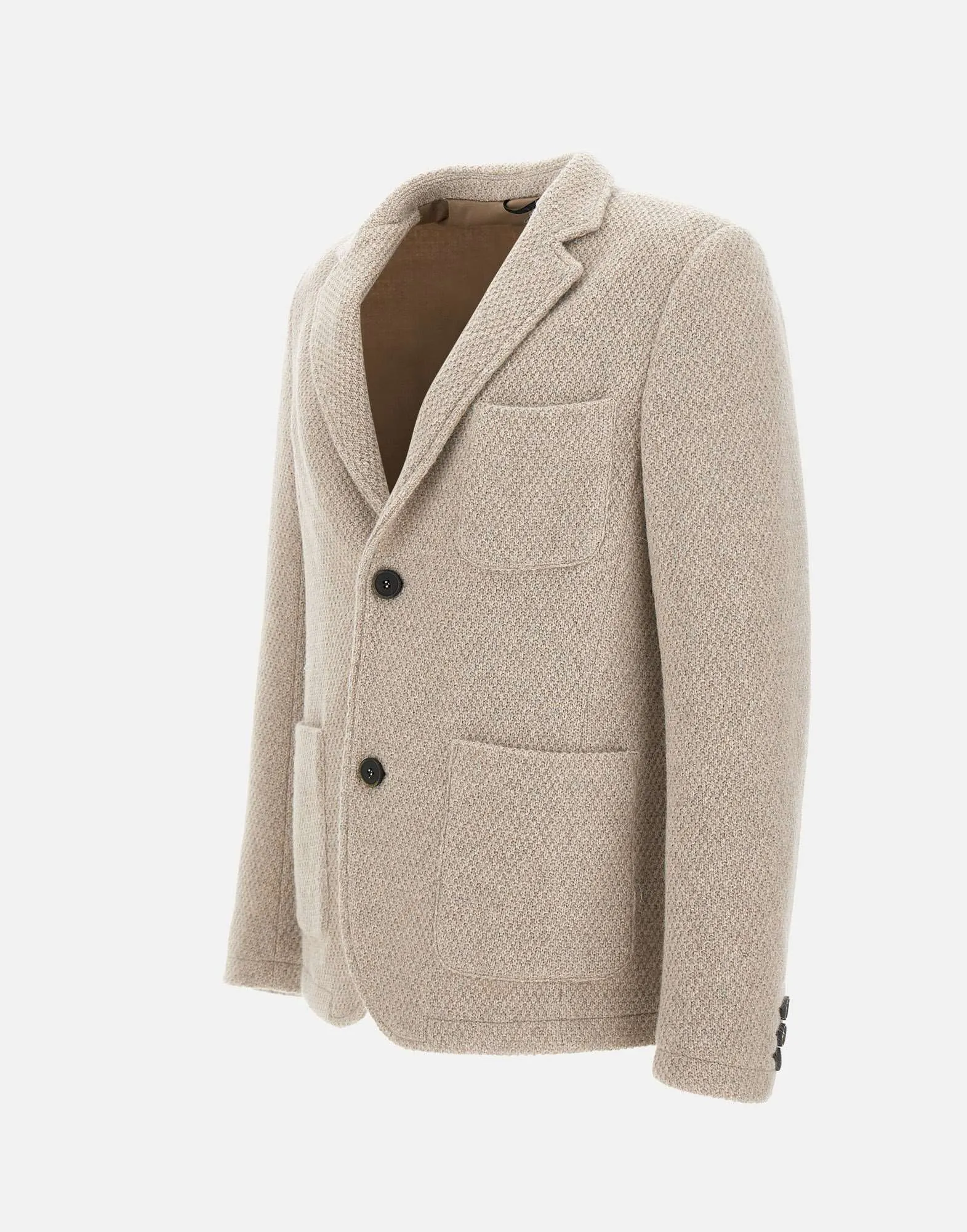 Sand Wool Mohair Blend Blazer