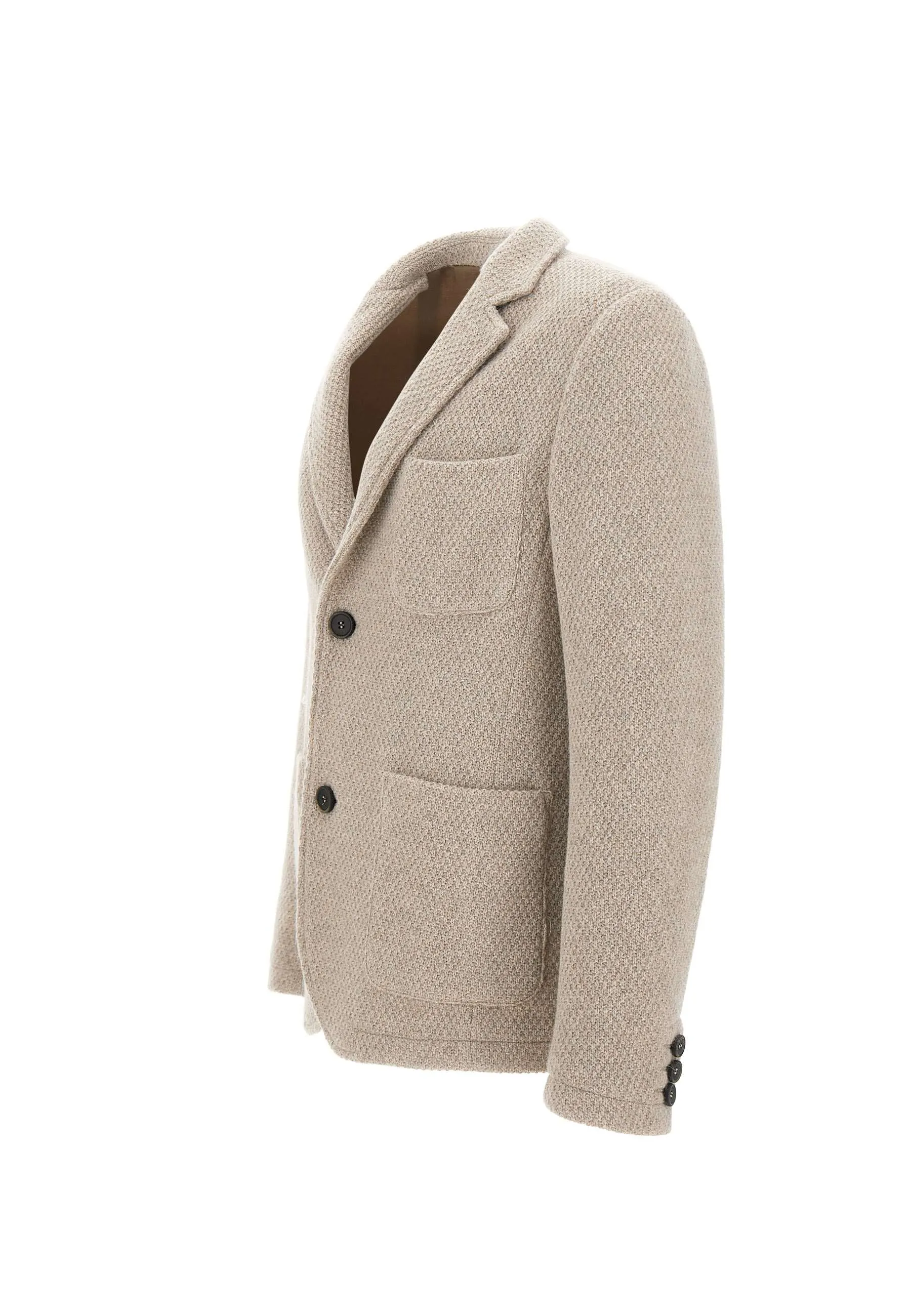 Sand Wool Mohair Blend Blazer