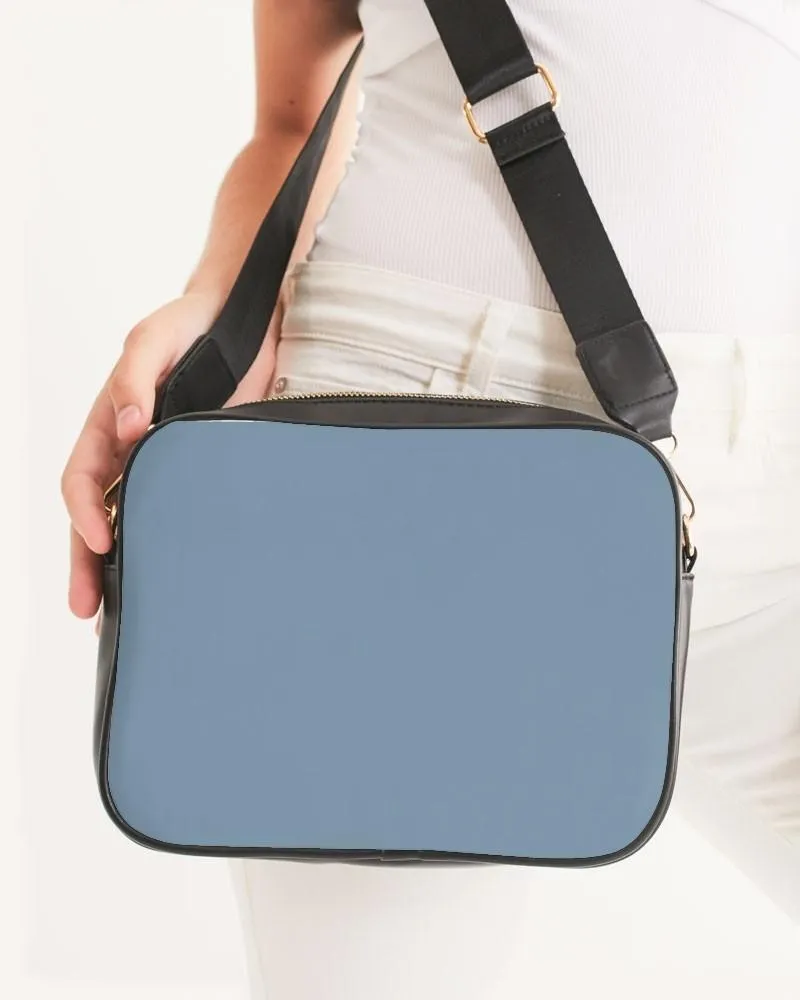 Shaded Pale Pastel Cyan Gray Crossbody Bag | C30M8Y0K30