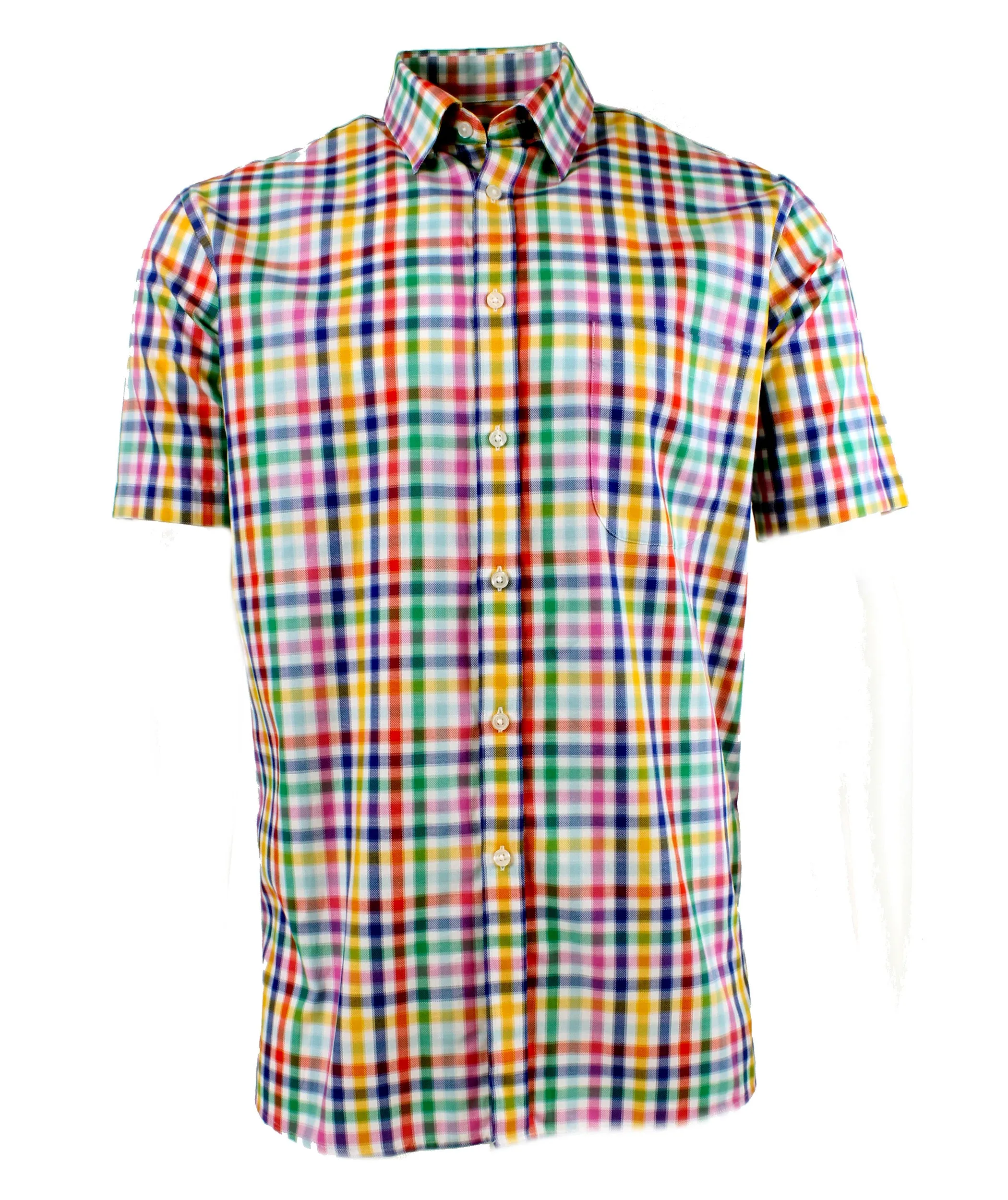 Short Sleeve Oxford Blur Check Shirt