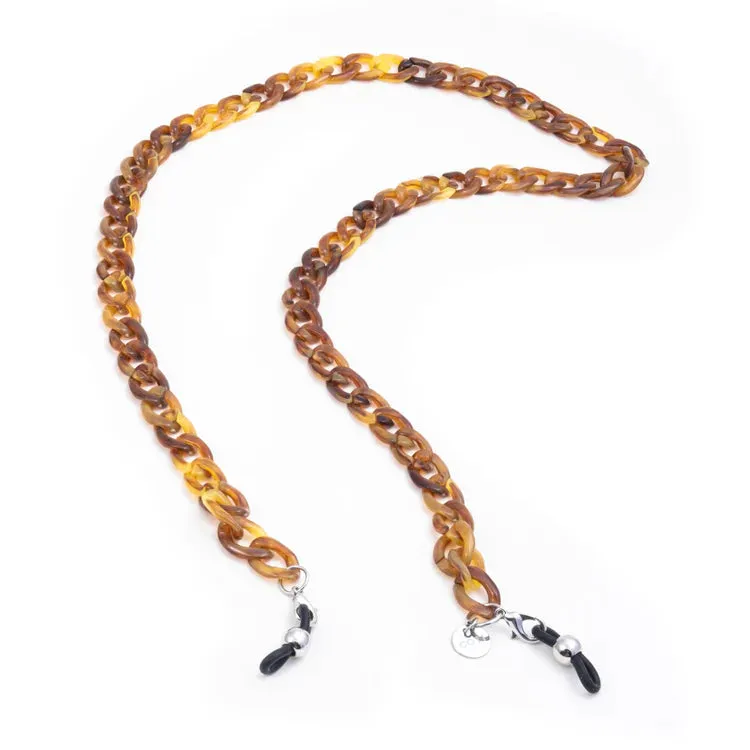 Small Link Glasses Chain - Tortoiseshell