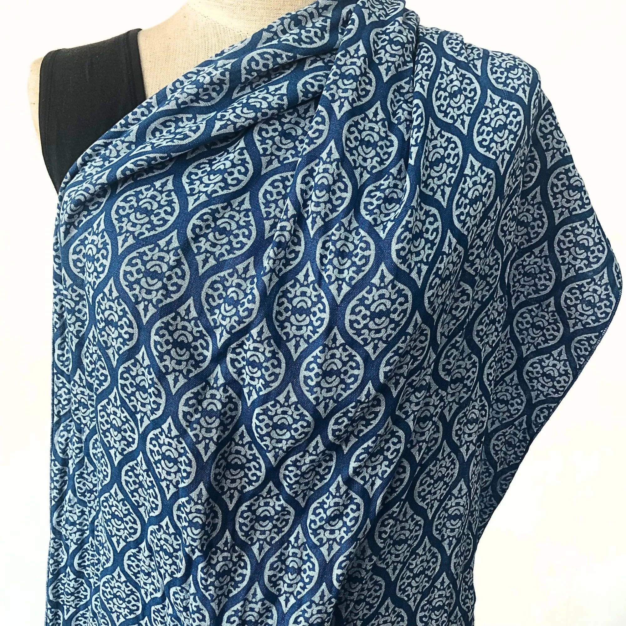 Soft Cotton Gauze Scarf in Teardrop Design