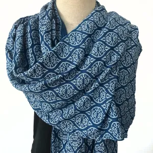 Soft Cotton Gauze Scarf in Teardrop Design