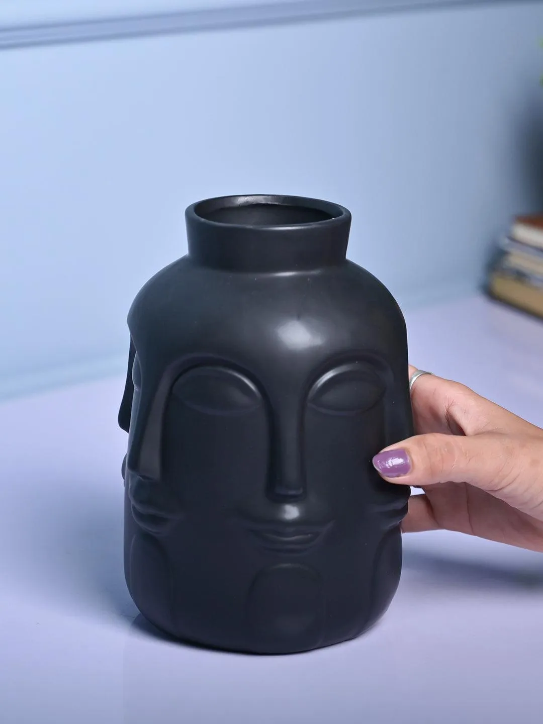 Sophisticated Black Ceramic Vase