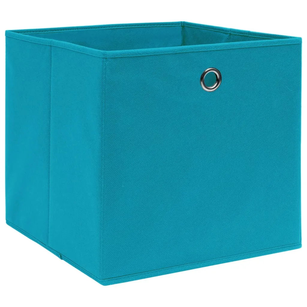 Storage Boxes 4 pcs Non-woven Fabric 28x28x28 cm Baby Blue