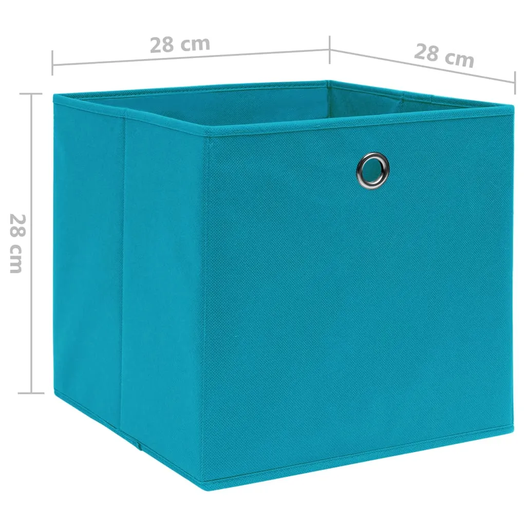 Storage Boxes 4 pcs Non-woven Fabric 28x28x28 cm Baby Blue