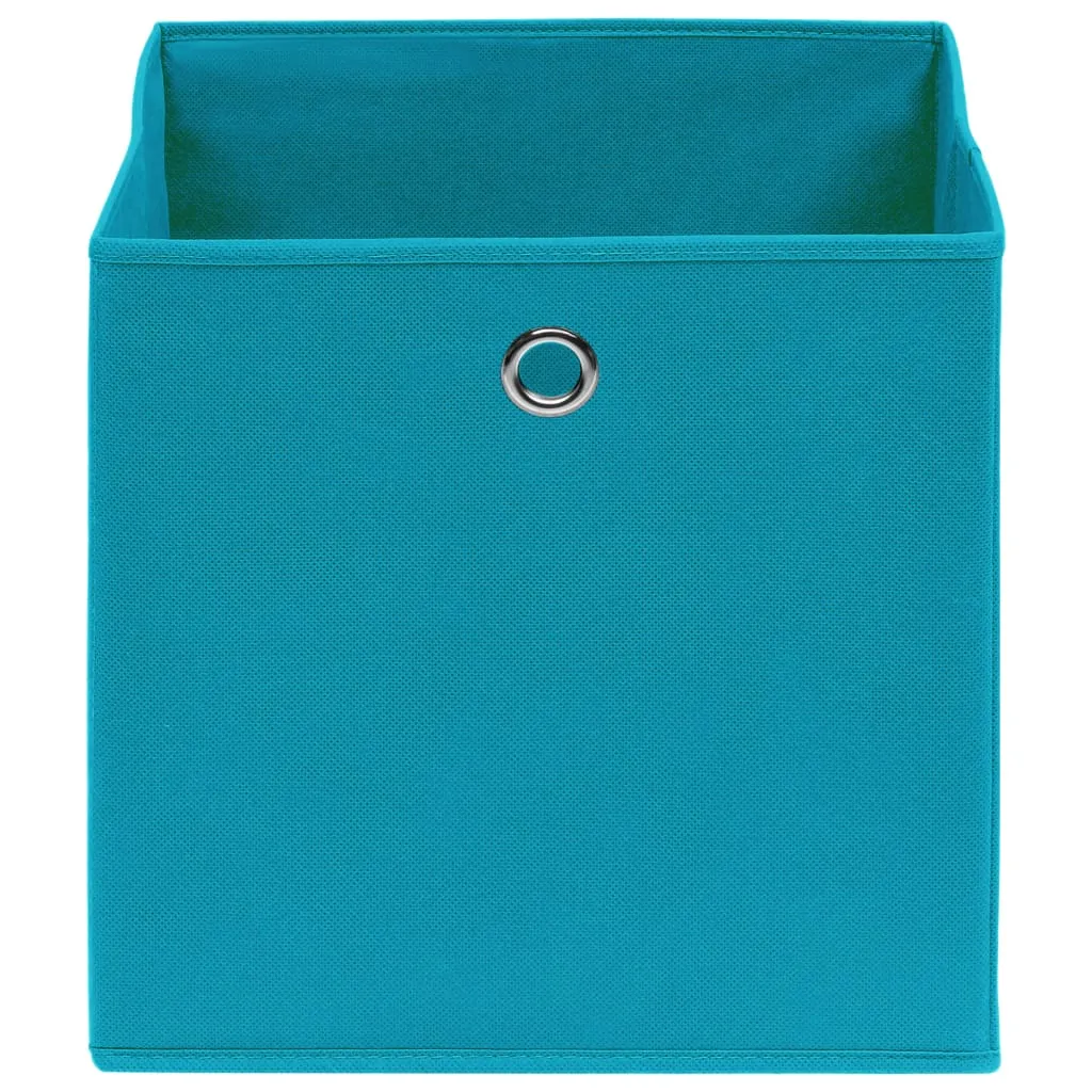 Storage Boxes 4 pcs Non-woven Fabric 28x28x28 cm Baby Blue