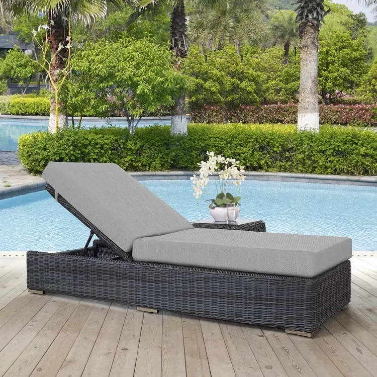 Summon Outdoor Patio Sunbrella Chaise Lounge Chair