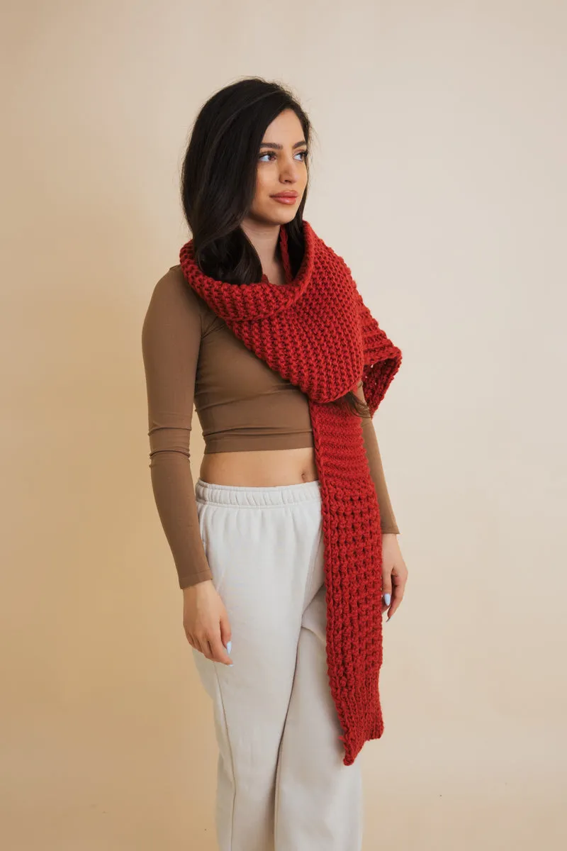 Waffle Weave Cozy Edge Scarf