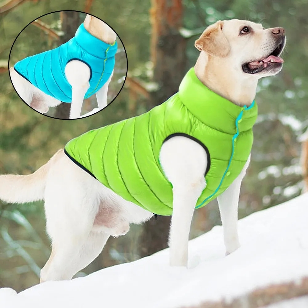 Warm Winter Dog Clothes Vest Reversible Dogs Jacket Coat Thick Pet Clothing