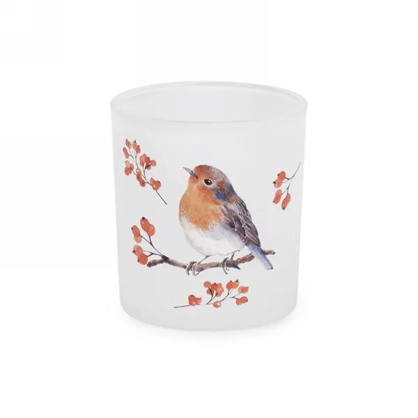 Winter Bird Candle Holder