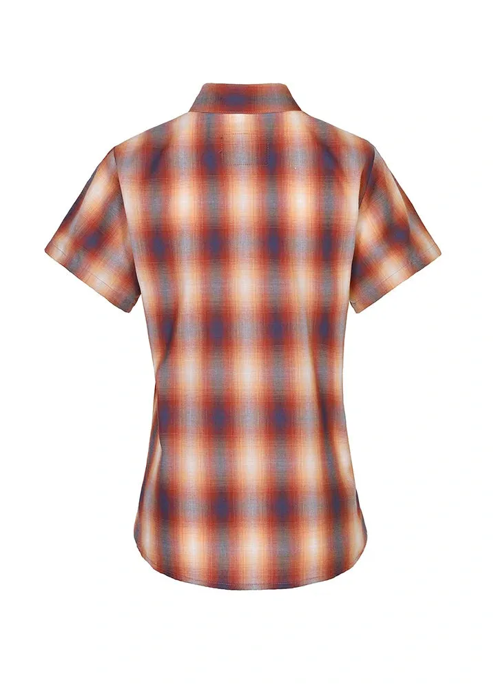 Women's Short-Sleeve Plaid Shirt