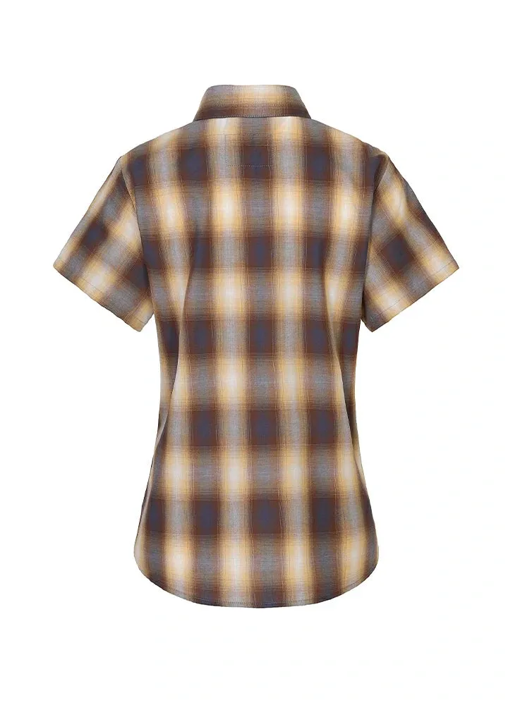 Women's Short-Sleeve Plaid Shirt