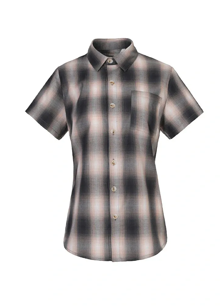 Women's Short-Sleeve Plaid Shirt