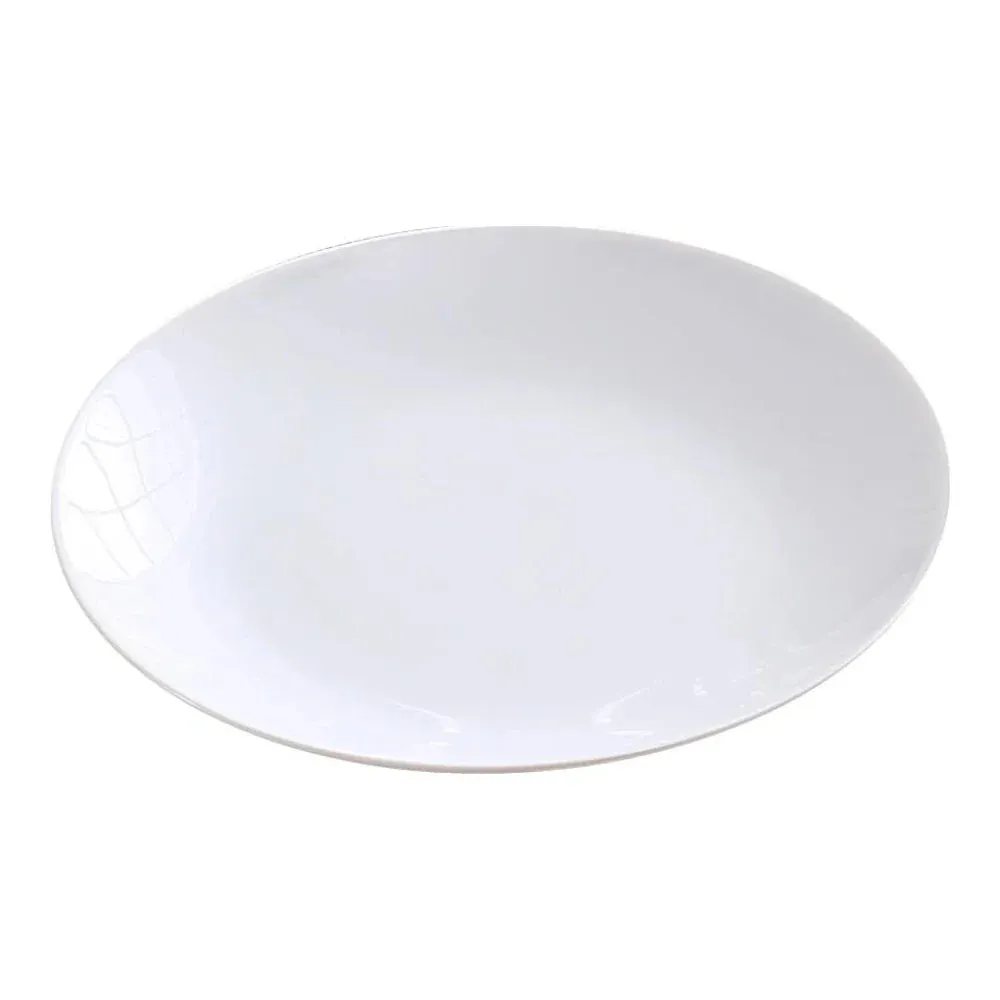 Yanco AC-8-C ABCO 8" White Porcelain Coupe Salad / Dessert Plate, Pack of 36